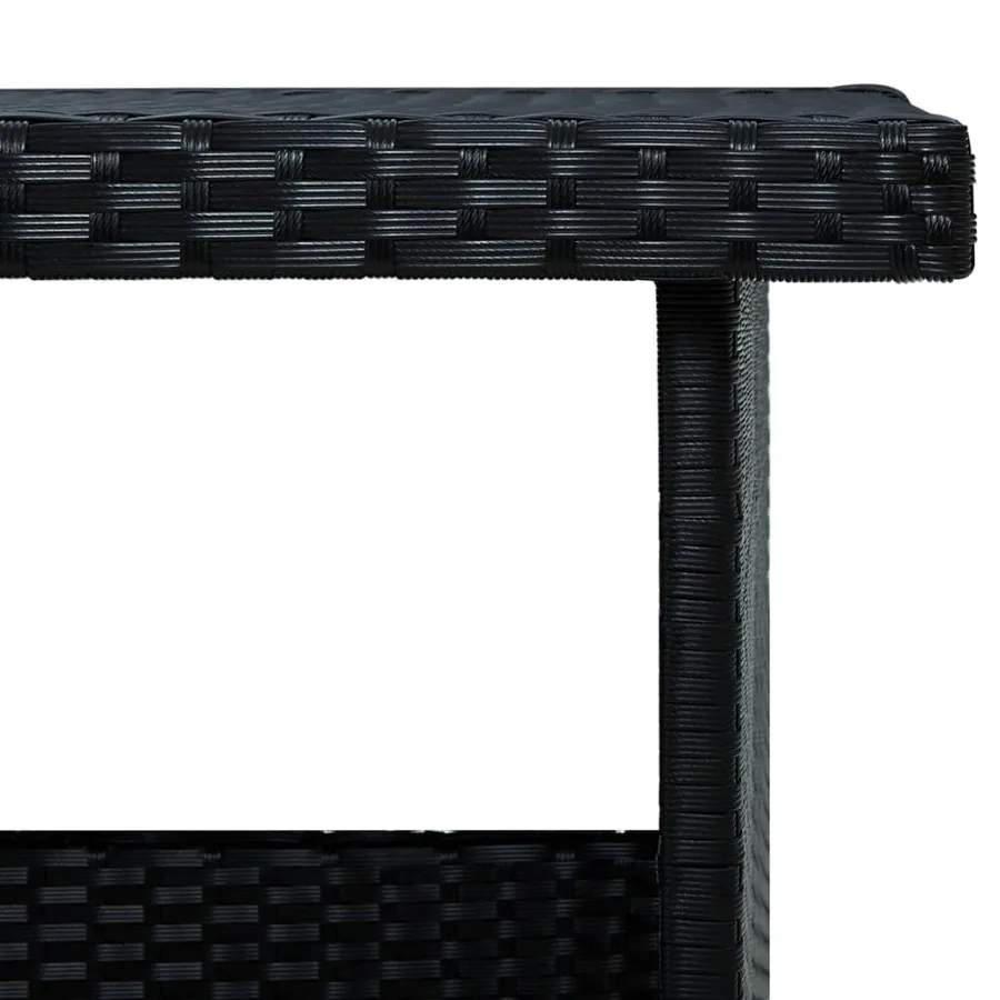 Salon de jardin 6 pcs avec coussins résine tressée noir - 8