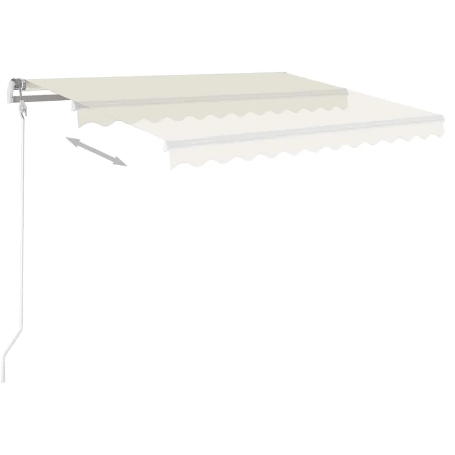 Auvent manuel rétractable 350x250 cm Crème - 4