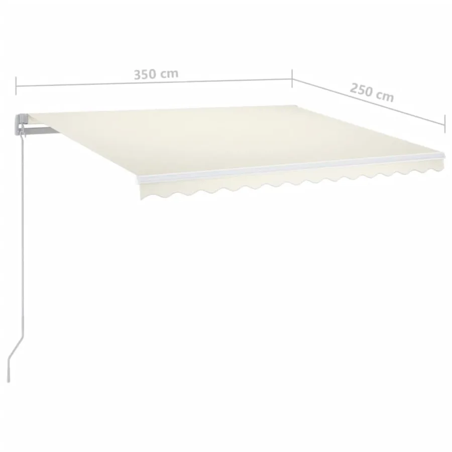Auvent manuel rétractable 350x250 cm Crème - 7