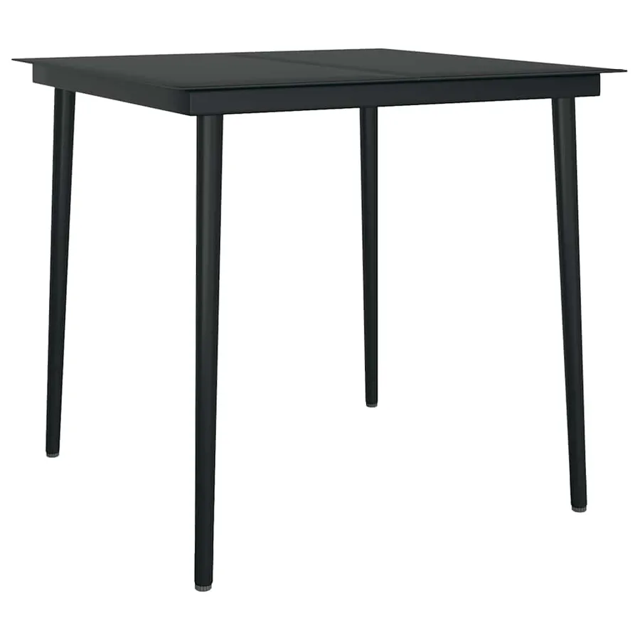 Ensemble à manger de jardin 3 pcs noir rotin PVC - 7