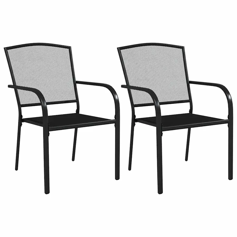 Ensemble à manger de jardin 3 pcs anthracite acier - 4