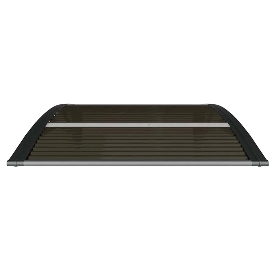Auvent de porte noir 100 x 75 cm en polycarbonate - 4
