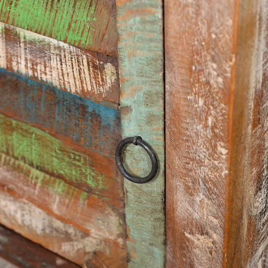 Table de coin avec 1 tiroir et 1 porte Bois de récupération - 15