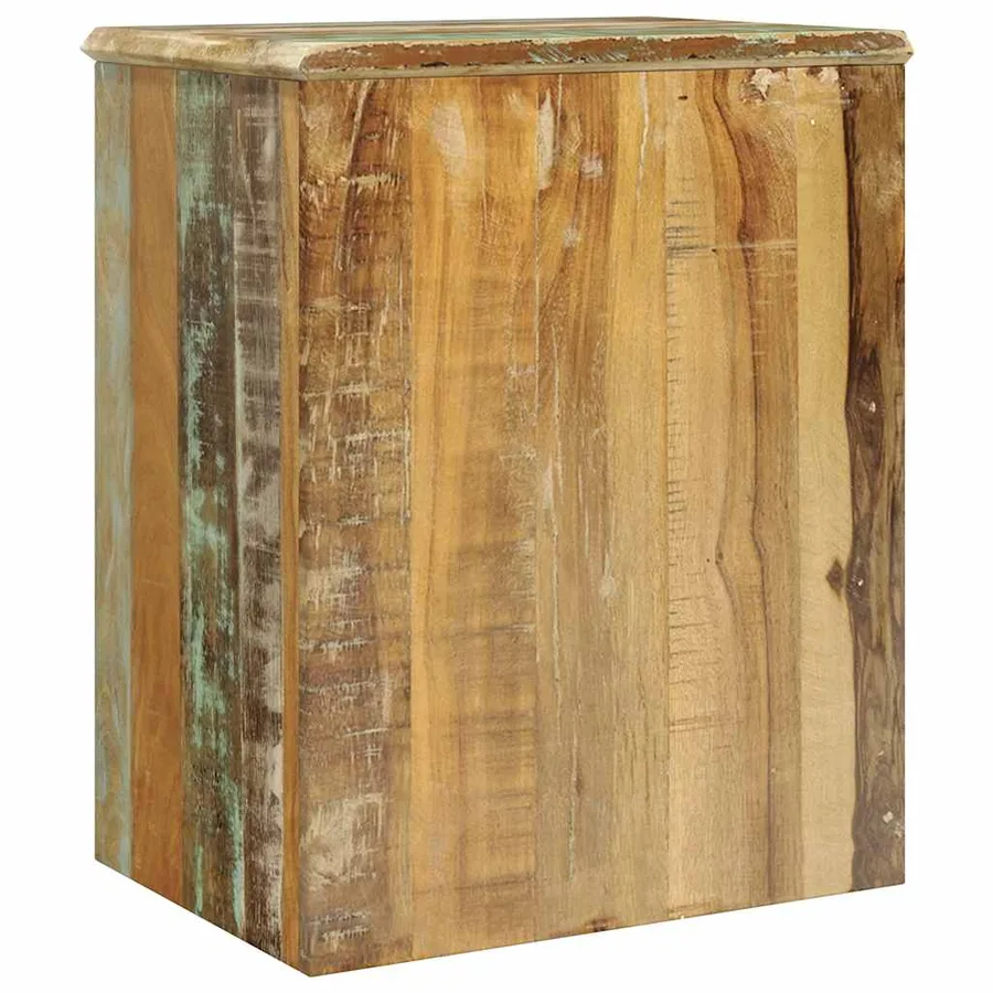 Table de coin avec 1 tiroir et 1 porte Bois de récupération - 9