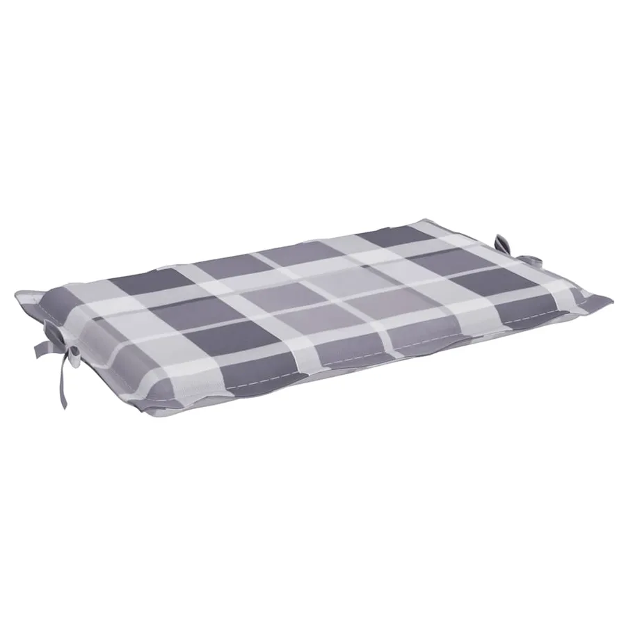 Coussin de chaise longue à carreaux gris 186x58x4 cm - 7