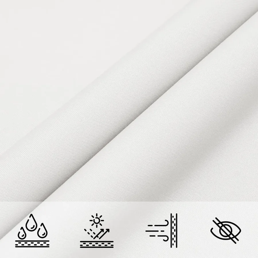 Voile de parasol tissu oxford rectangulaire 2,5x3,5 m blanc - 8