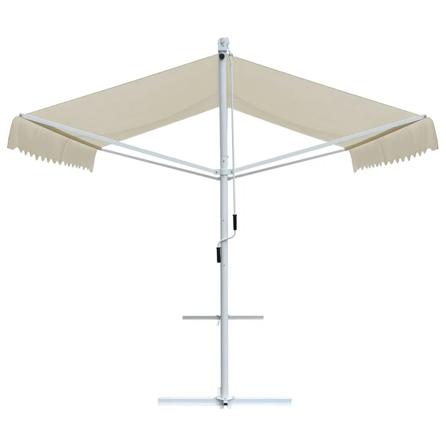 Auvent sur pied 4x3 m Crème - 3