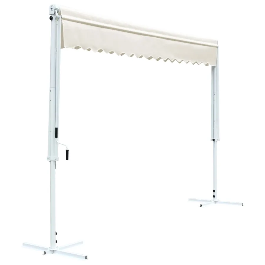 Auvent sur pied 4x3 m Crème - 4