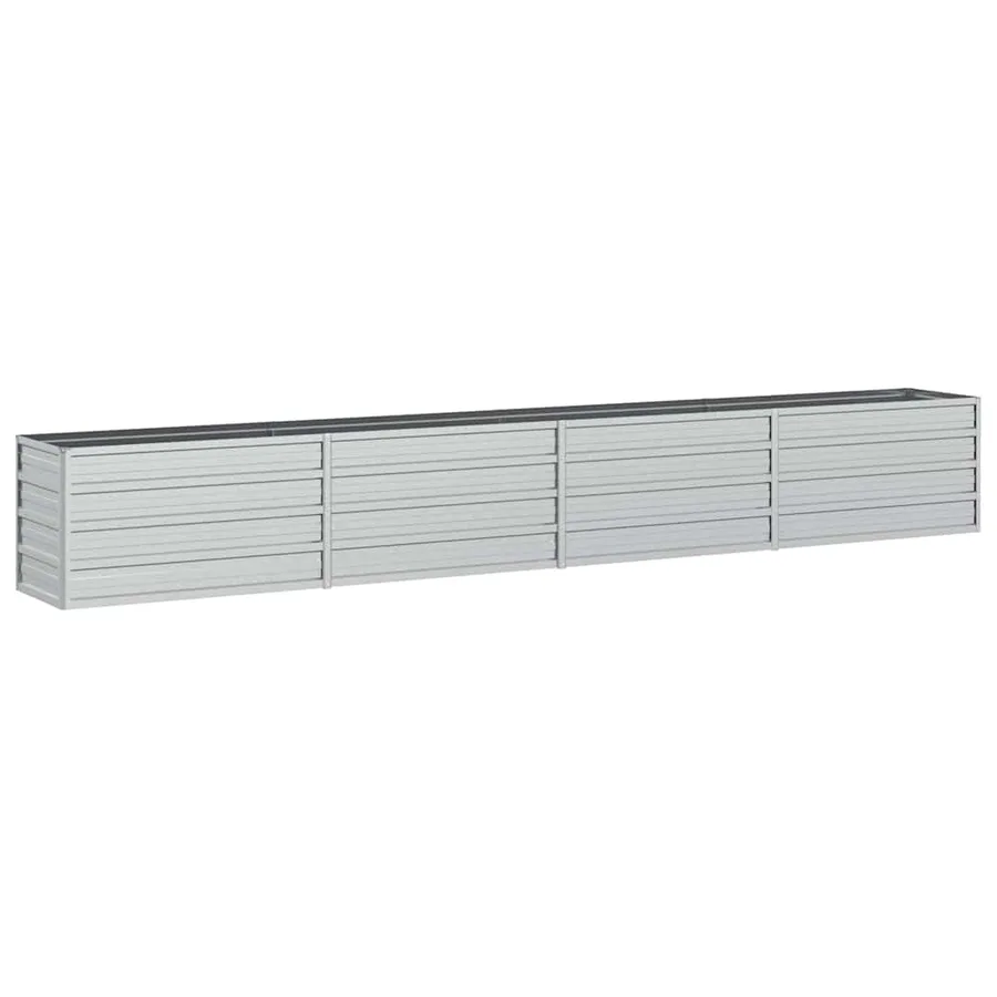 Lit surélevé de jardin 320x40x45 cm Acier galvanisé Argenté - 2