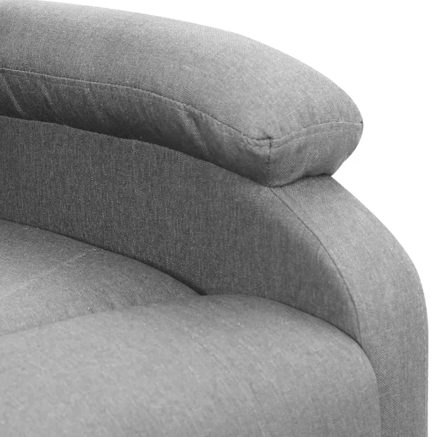 Fauteuil de massage inclinable Gris clair Tissu - 6