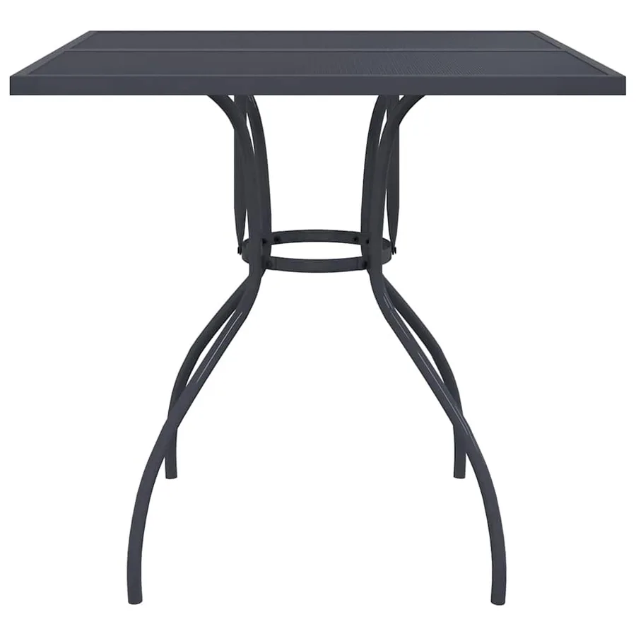 Table de jardin anthracite 80x80x72,5 cm Treillis d'acier - 3
