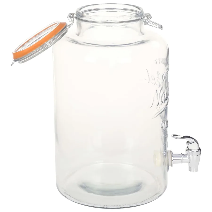 Distributeur d'eau XXL avec robinet Transparent 8 L Verre - 3