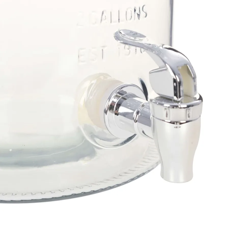 Distributeur d'eau XXL avec robinet Transparent 8 L Verre - 4