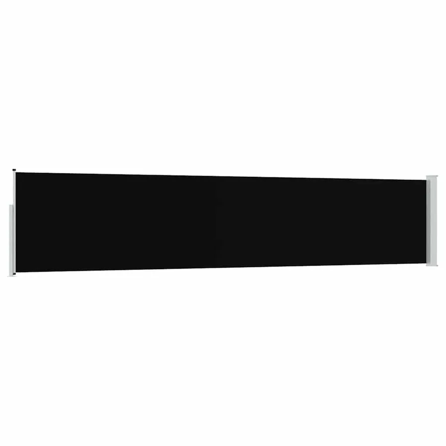 Auvent latéral rétractable de patio 100x500 cm Noir - 6