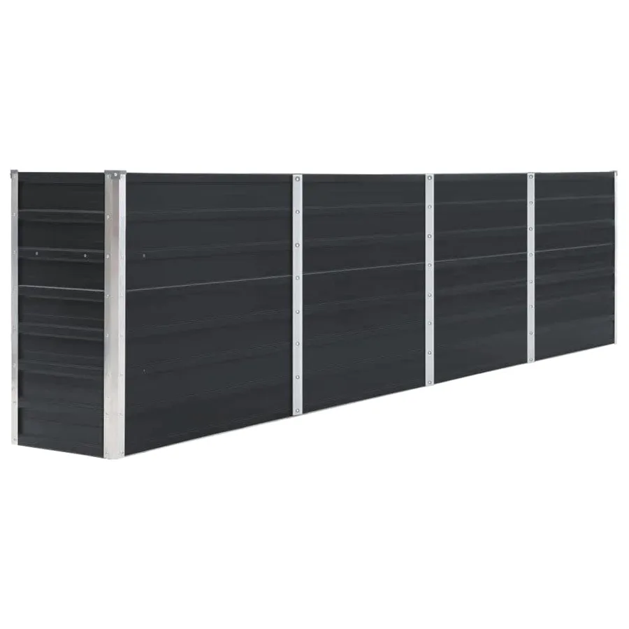 Jardinière 320x40x77 cm Acier galvanisé Anthracite - 2