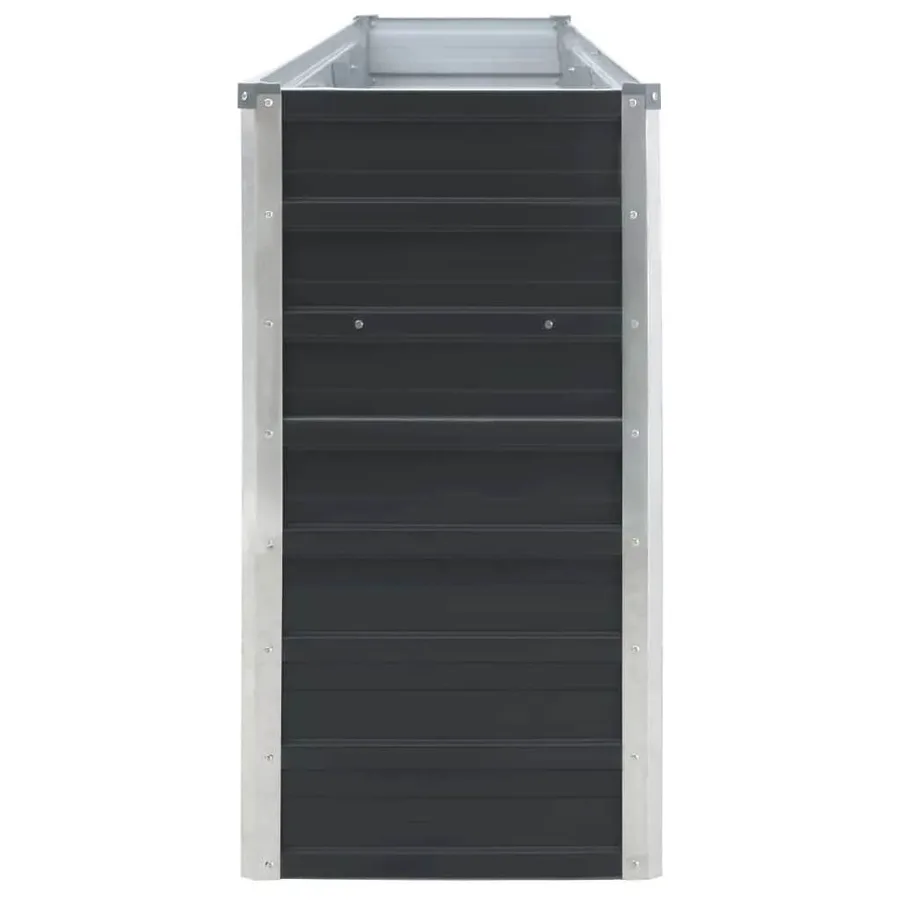 Jardinière 320x40x77 cm Acier galvanisé Anthracite - 6