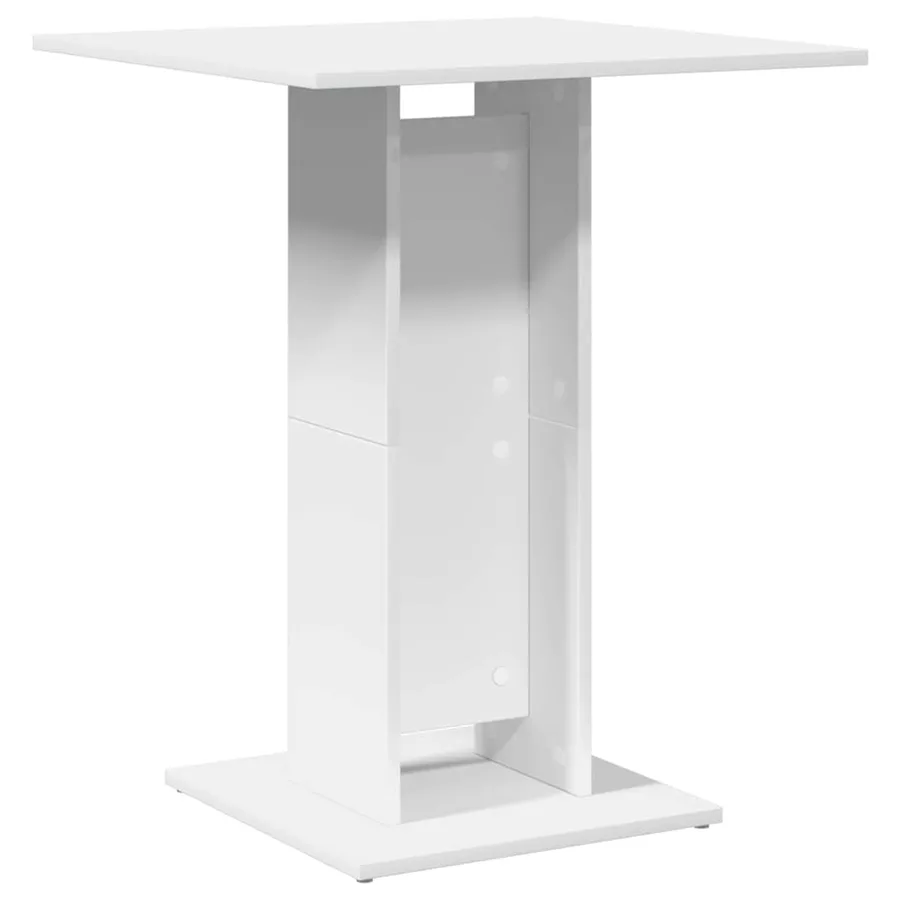 Table de bistro Blanc 60x60x75 cm Bois d'ingénierie - 2