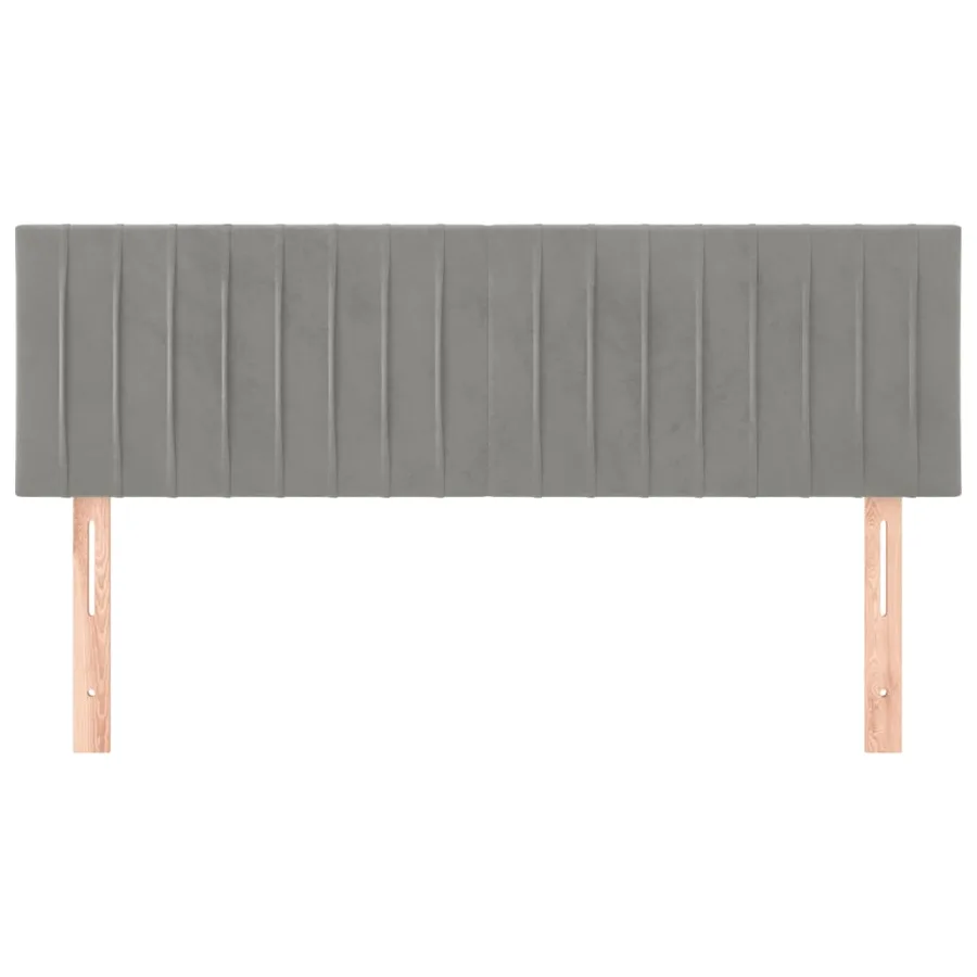 Têtes de lit Gris clair 144x5x78/88 cm Velours - 3