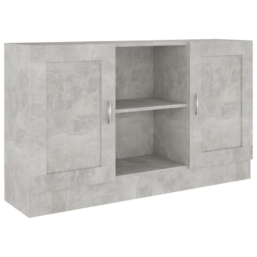 Buffet Gris béton 120x30,5x70 cm Bois d'ingénierie - 2