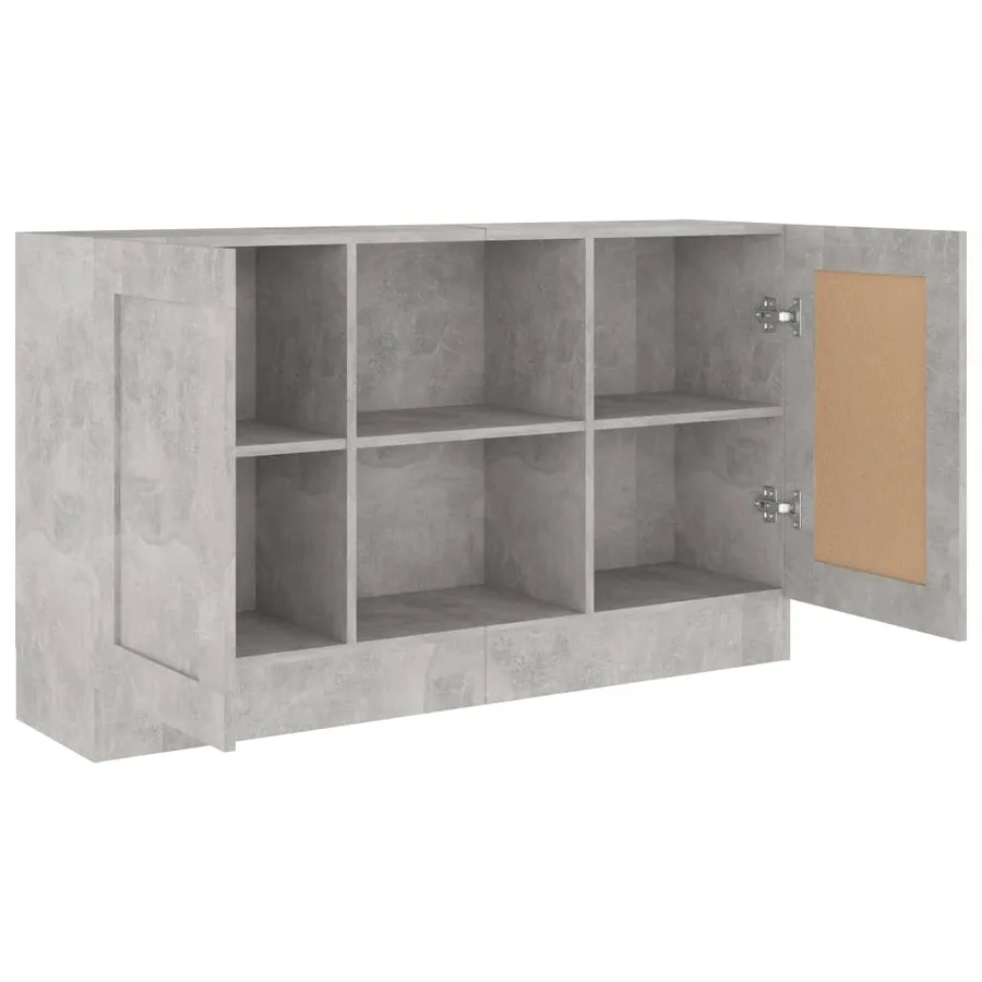 Buffet Gris béton 120x30,5x70 cm Bois d'ingénierie - 5