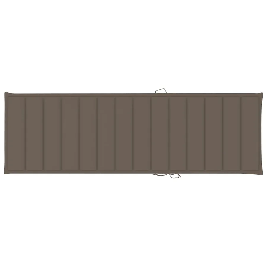 Chaises longues lot de 2 avec table et coussins Acacia solide - 15