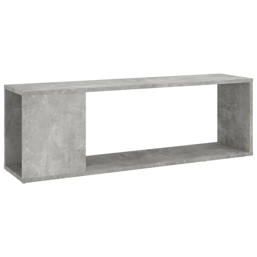 Meuble TV Gris béton 100x24x32 cm Bois d'ingénierie - 2