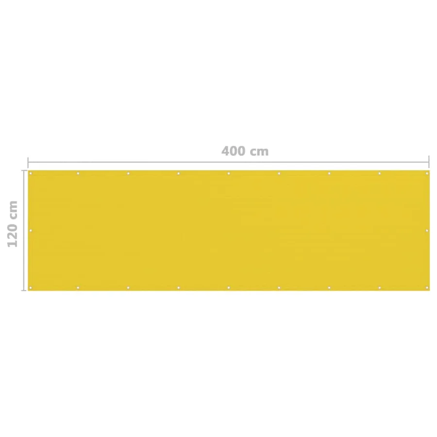 Écran de balcon Jaune 120x400 cm PEHD - 5