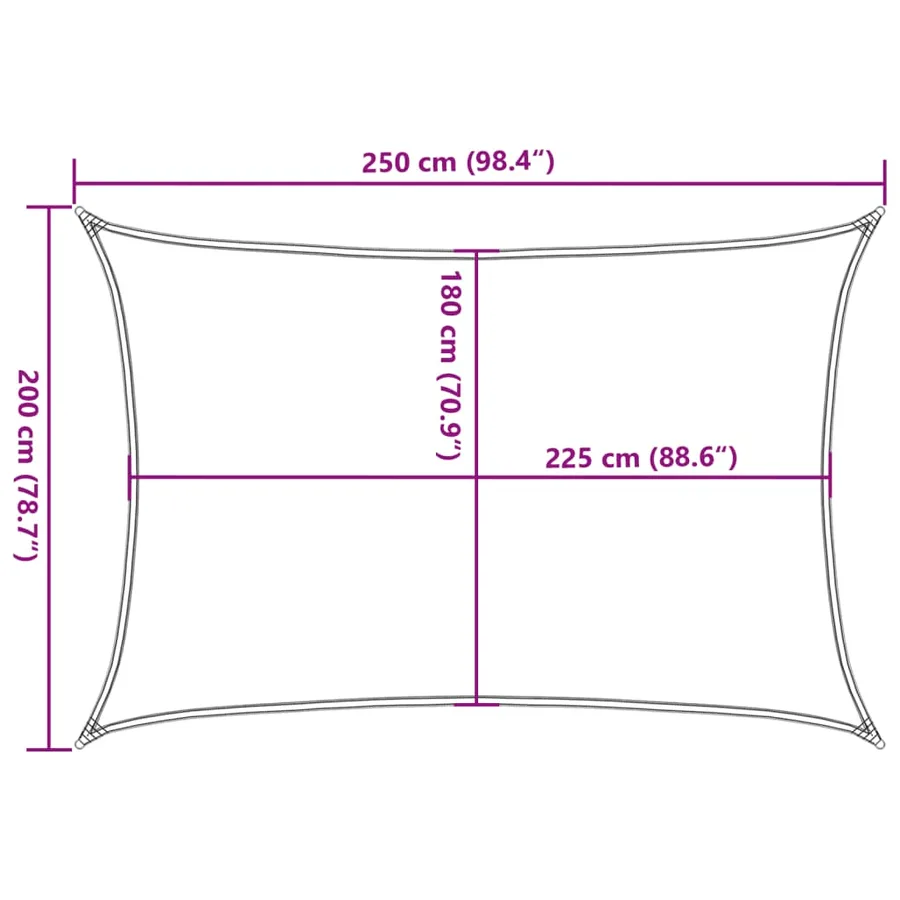 Voile d'ombrage 160 g/m² Crème 2x2,5 m PEHD - 10