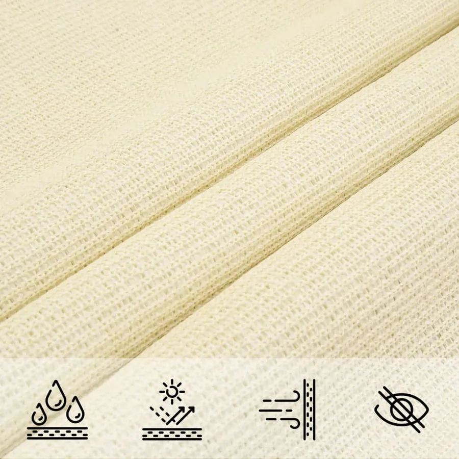 Voile d'ombrage 160 g/m² Crème 2x2,5 m PEHD - 7