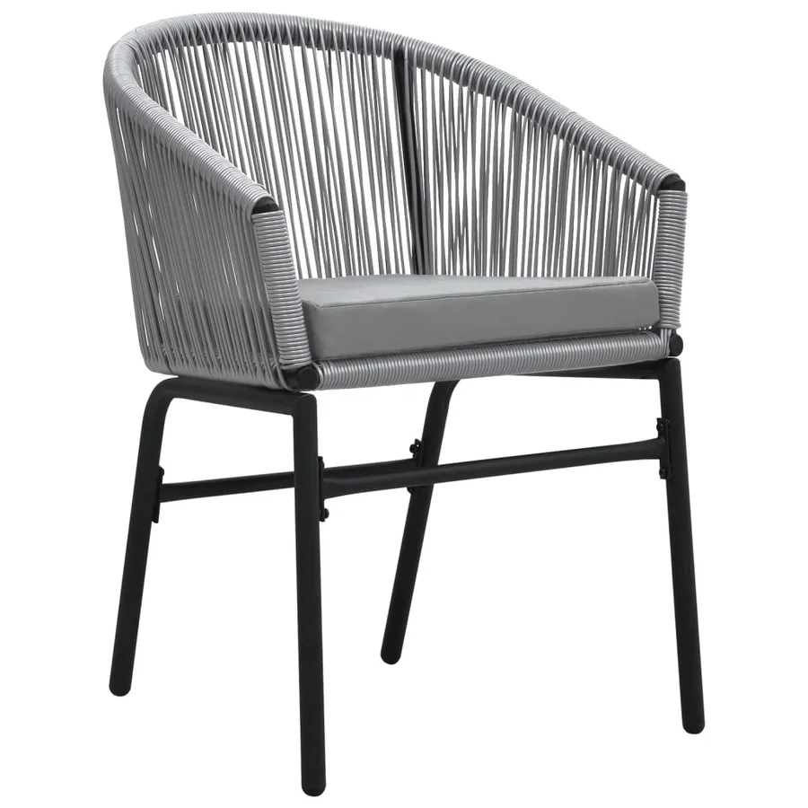 Ensemble à manger de jardin 5 pcs Gris - 4