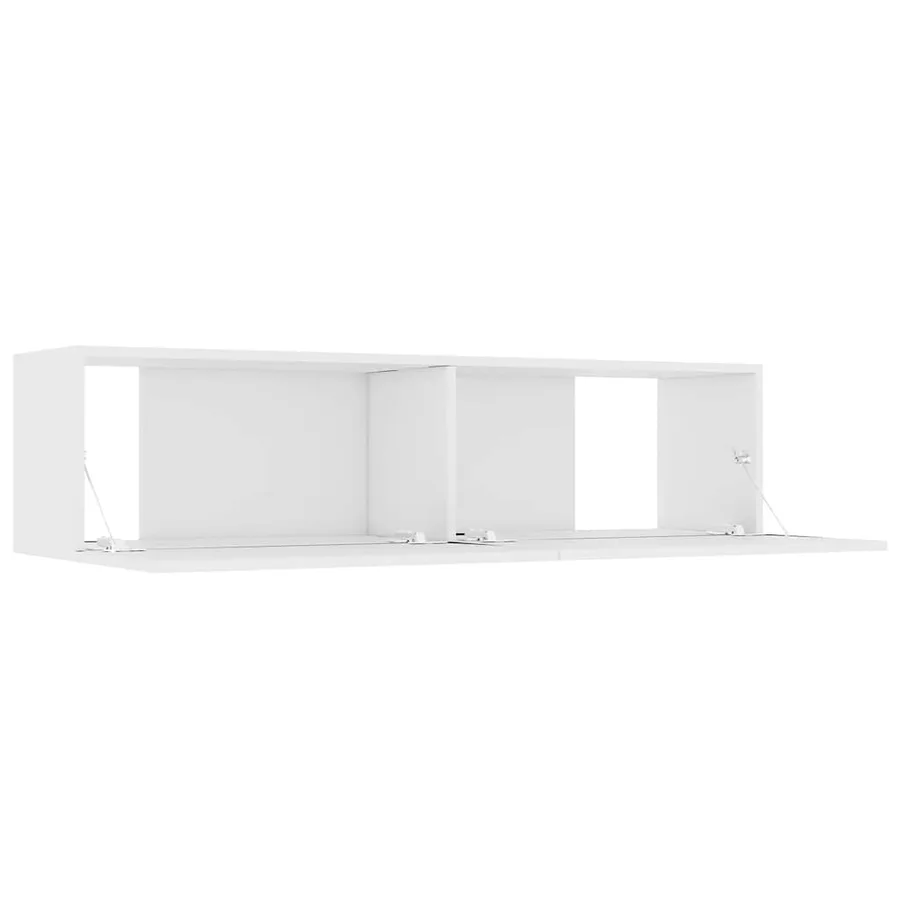 Meuble TV Blanc 120x30x30 cm Bois d’ingénierie - 5