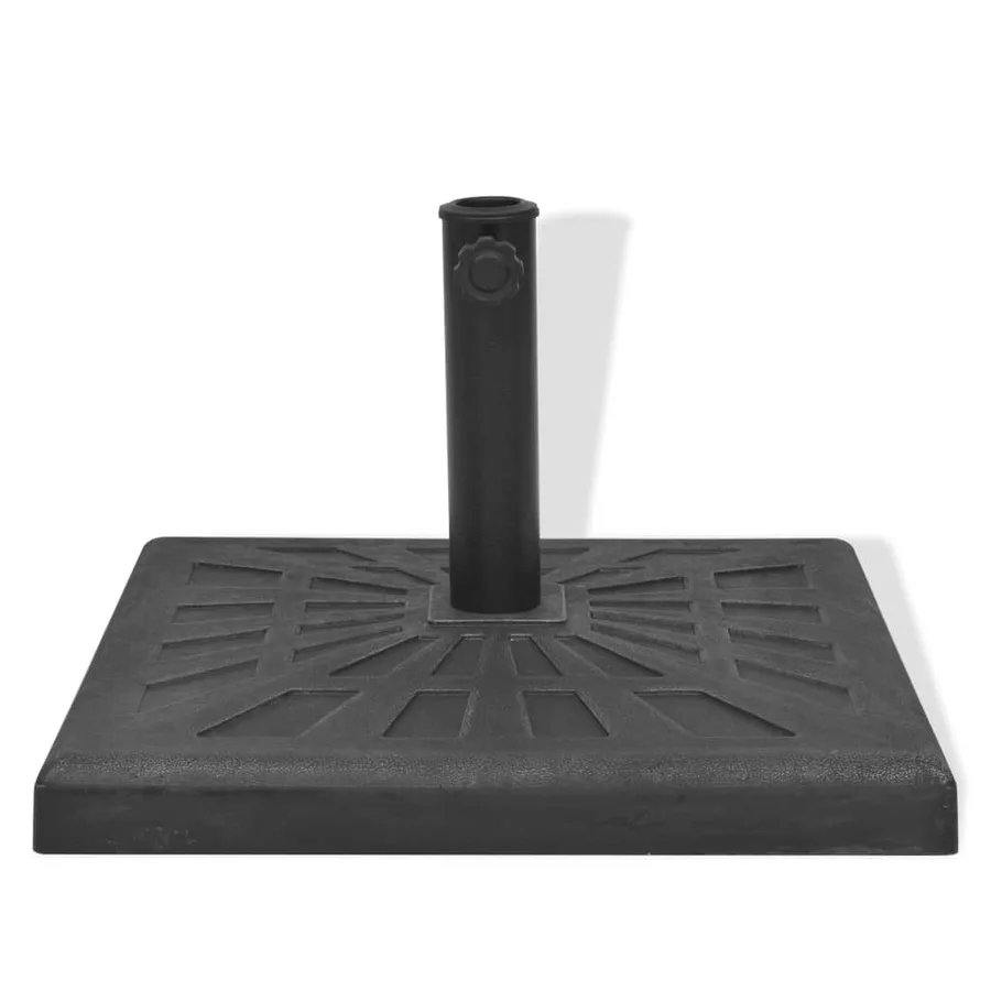 Base carrée de parasol Résine Noir 12 kg - 2
