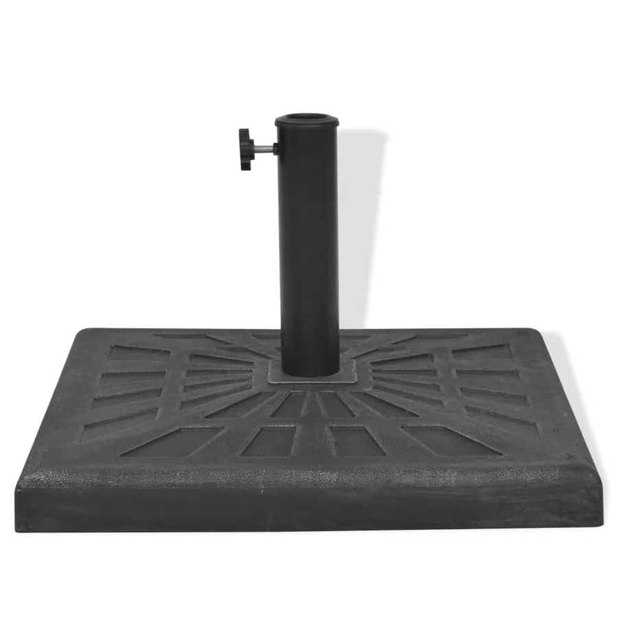 Base carrée de parasol Résine Noir 12 kg - 4