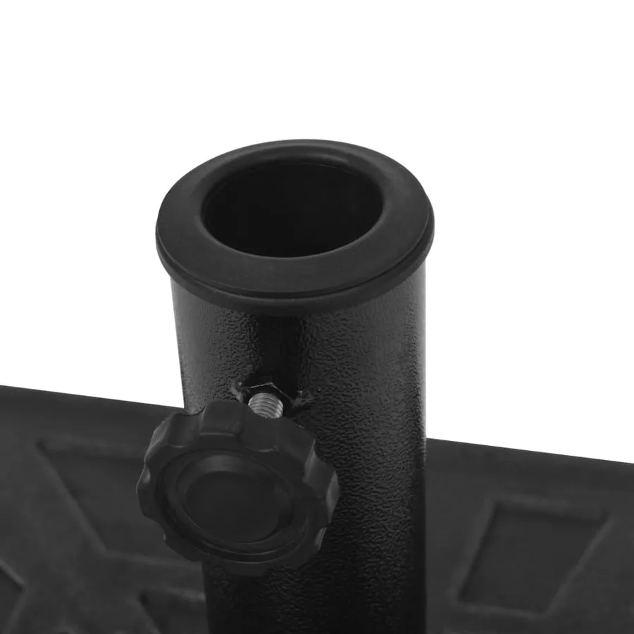 Base carrée de parasol Résine Noir 12 kg - 7