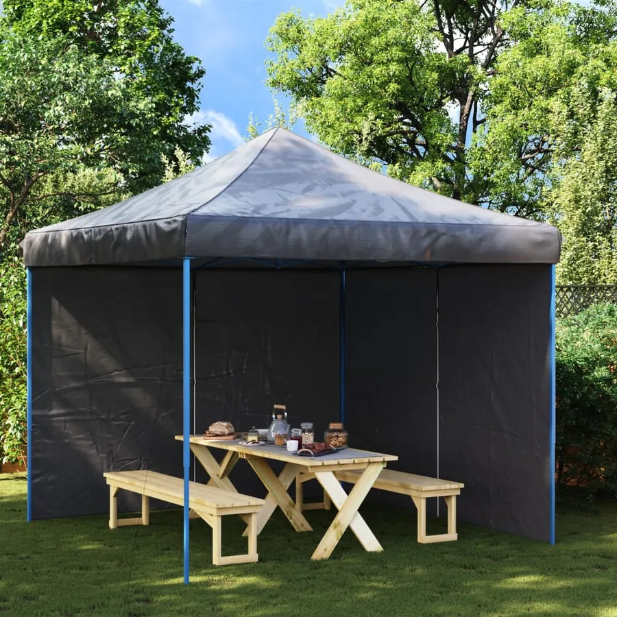 Paroi de tente de réception 2pcs fermeture éclair PE Anthracite