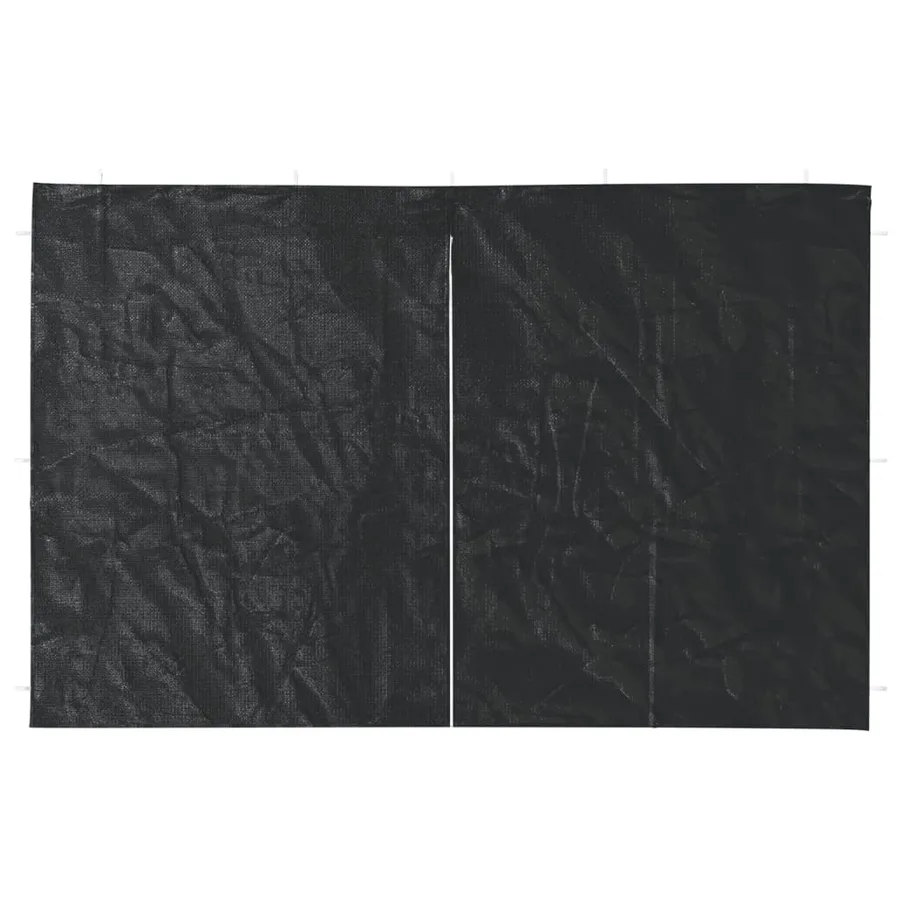 Paroi de tente de réception 2pcs fermeture éclair PE Anthracite - 3