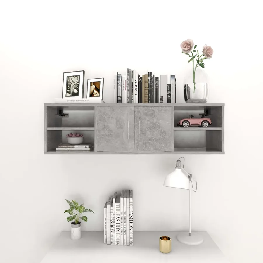 Étagère murale Gris béton 102x30x29 cm Bois d’ingénierie - 3