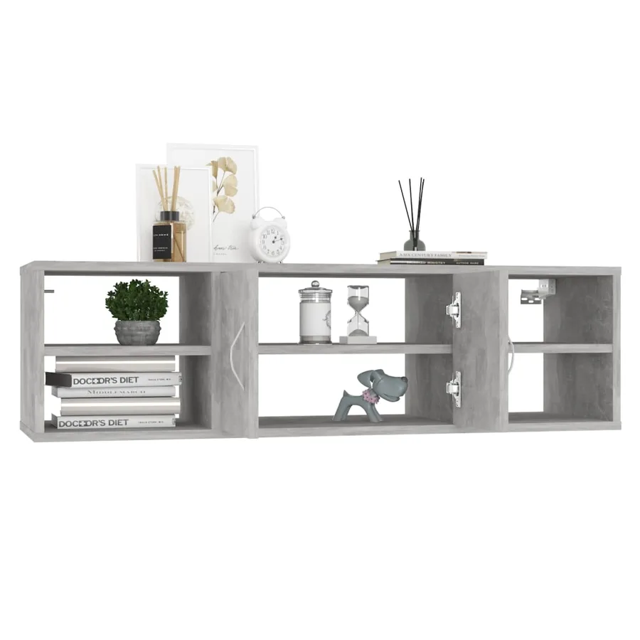 Étagère murale Gris béton 102x30x29 cm Bois d’ingénierie - 4