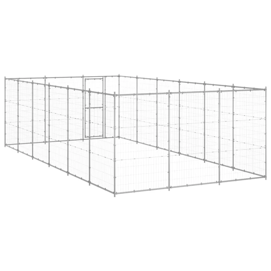 Chenil extérieur Acier galvanisé 21,78 m² - 4