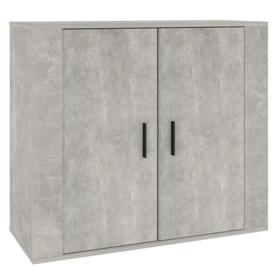 Buffet Gris béton 80x33x70 cm Bois d'ingénierie - 2