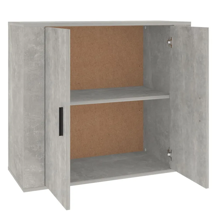 Buffet Gris béton 80x33x70 cm Bois d'ingénierie - 4