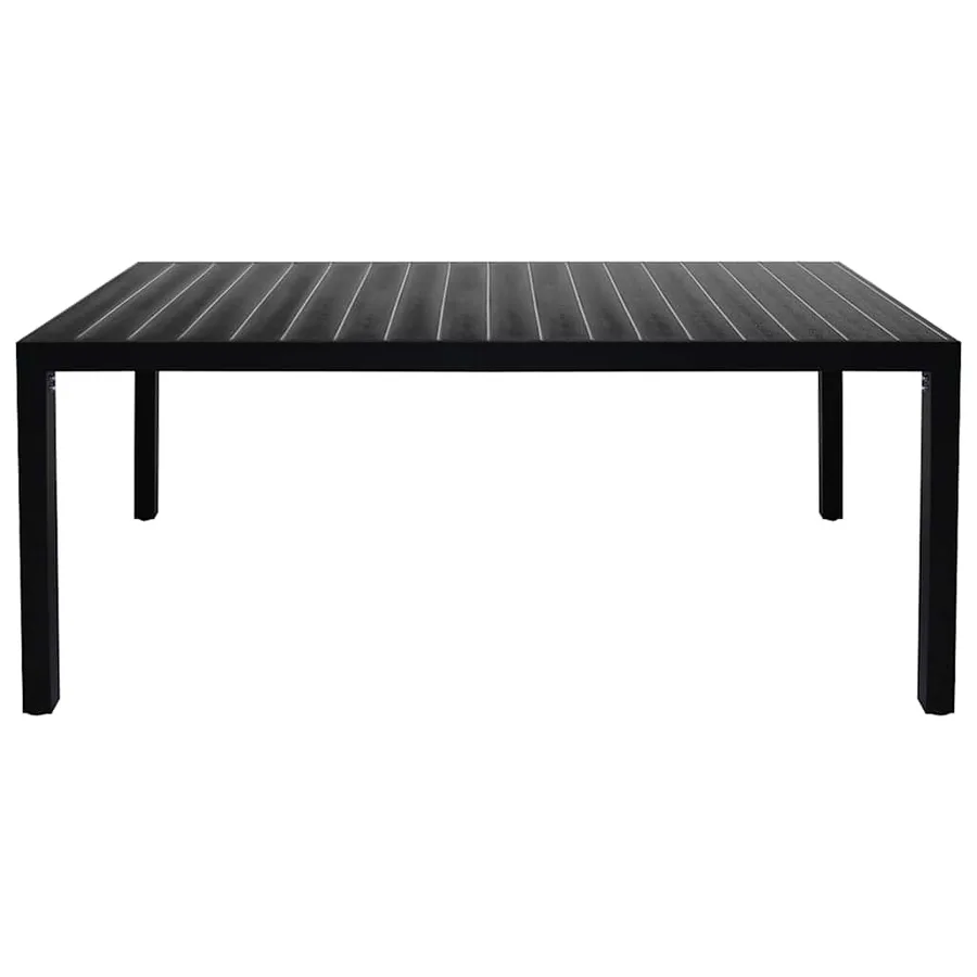 Ensemble à manger de jardin 9 pcs aluminium noir - 9