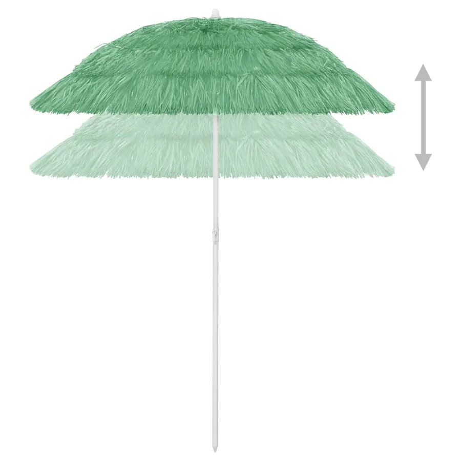 Parasol de plage Hawaii vert 180 cm - 4