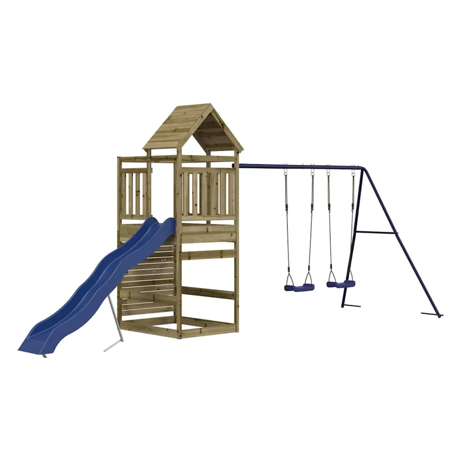Aire de jeux d'extérieur bois de pin imprégné - 2