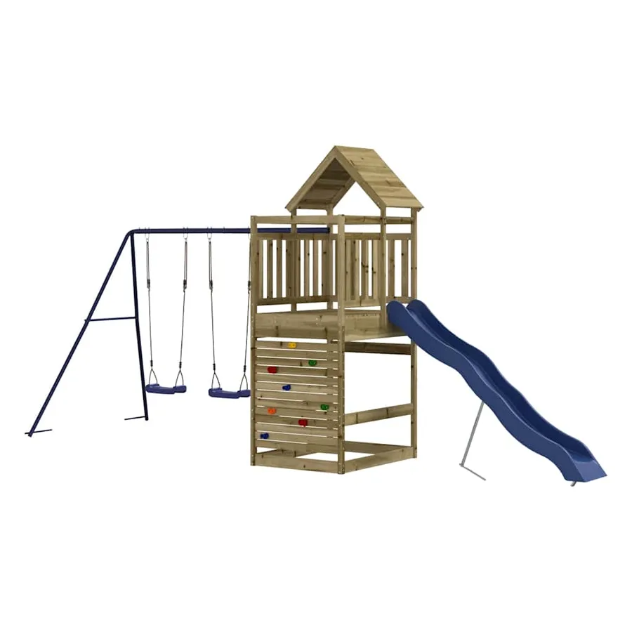 Aire de jeux d'extérieur bois de pin imprégné - 4