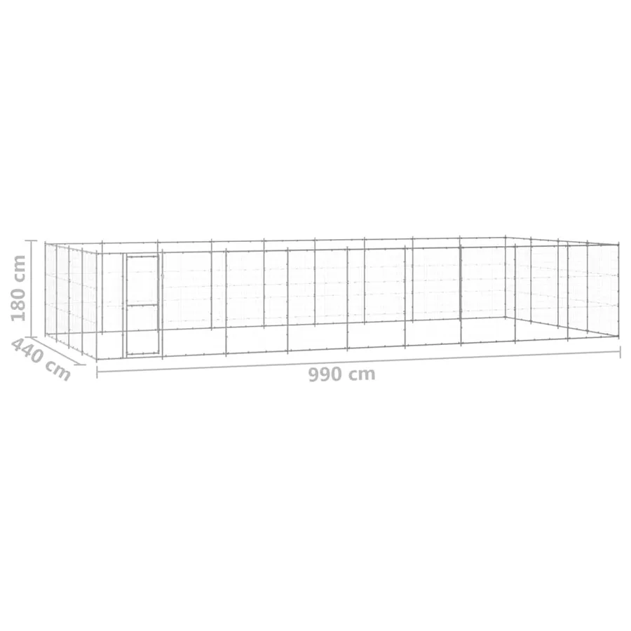 Chenil extérieur Acier galvanisé 43,56 m² - 6