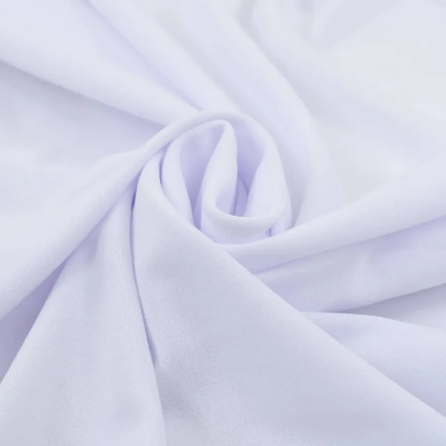 Nappes élastiques de table avec jupon 2 pcs 243x76x74cm Blanc - 4
