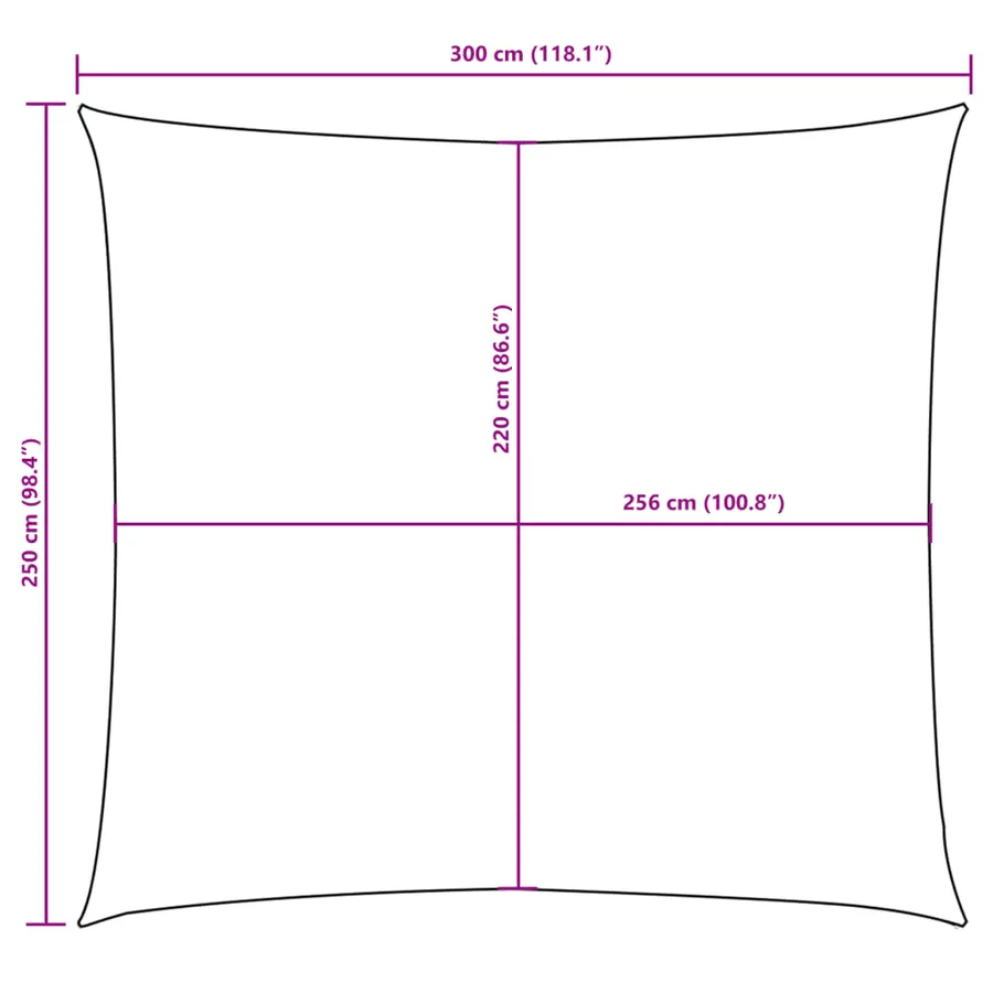 Voile de parasol tissu oxford rectangulaire 2,5x3 m anthracite - 10