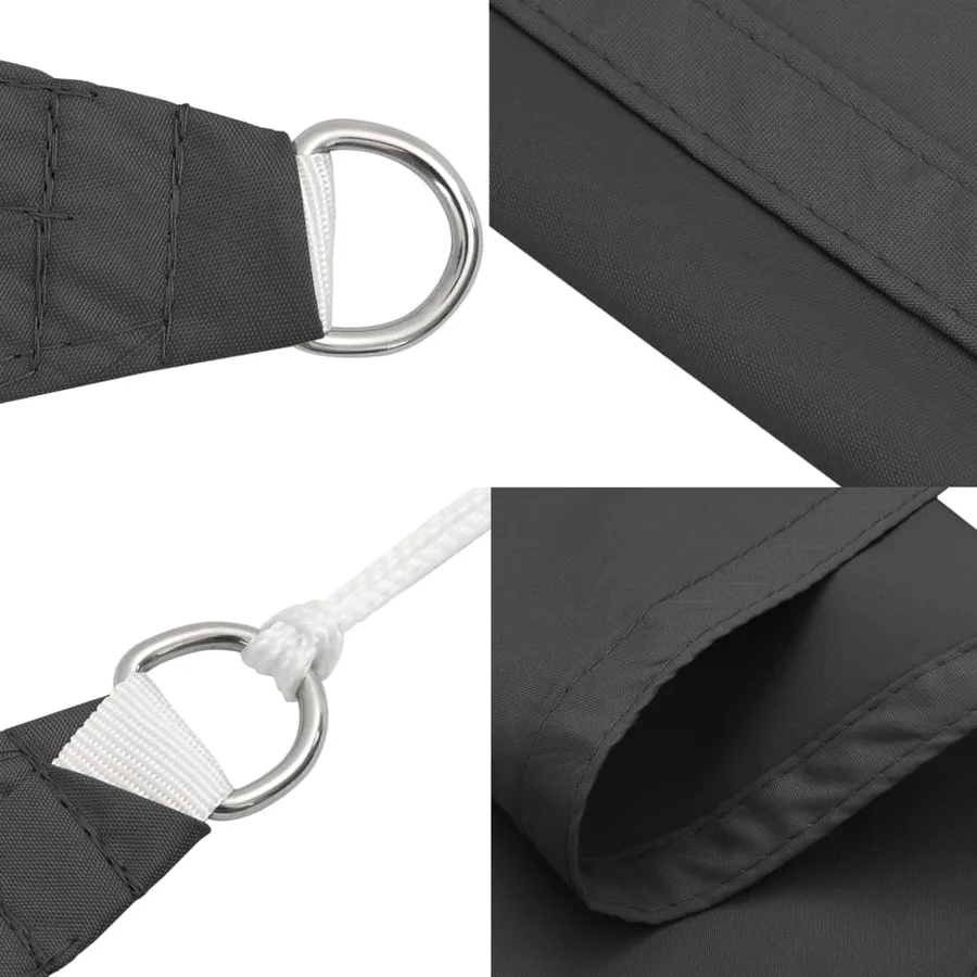 Voile de parasol tissu oxford rectangulaire 2,5x3 m anthracite - 7