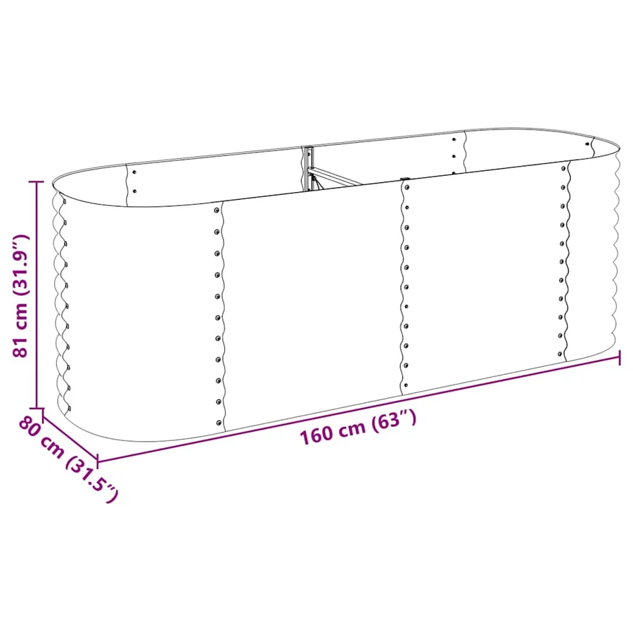 Lit surélevé de jardin 240x80x81 cm Acier galvanisé Argenté - 10